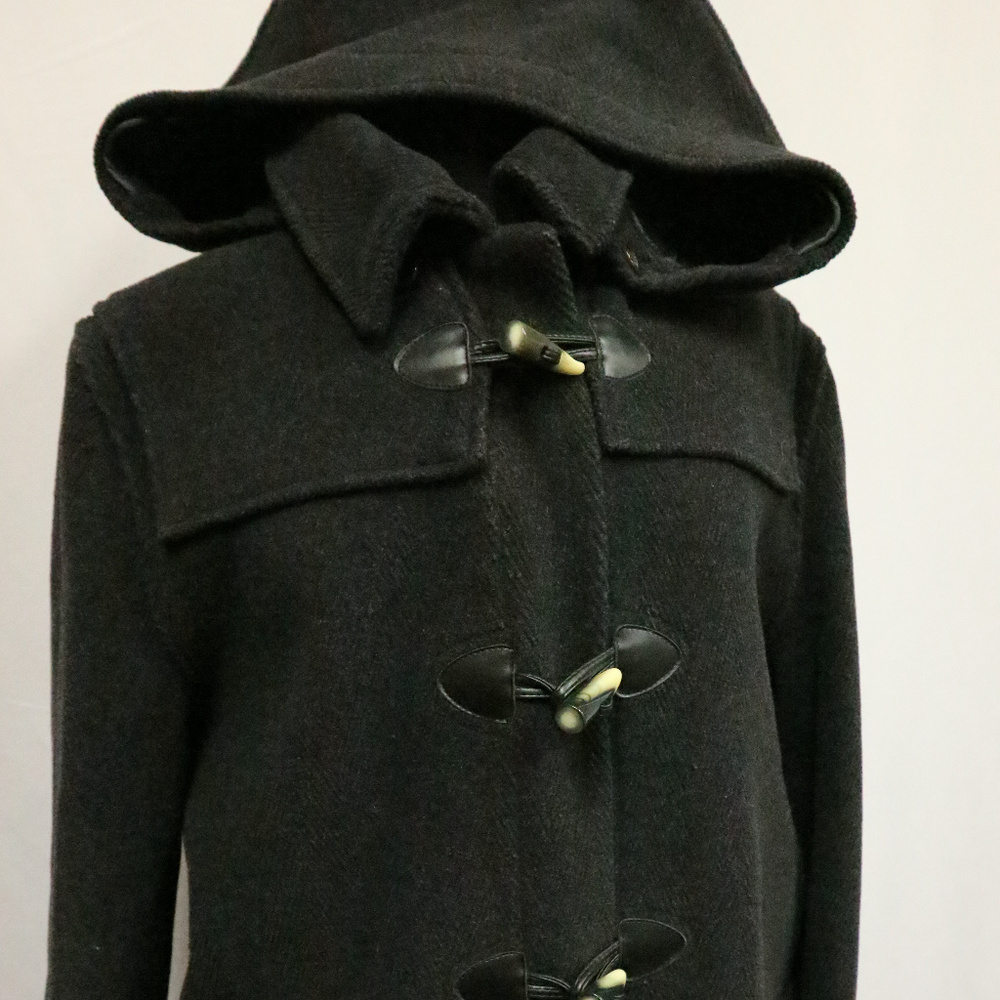 Vintage STEFANO LANDI Italian Wool Hooded Coat - Picture 2 of 7